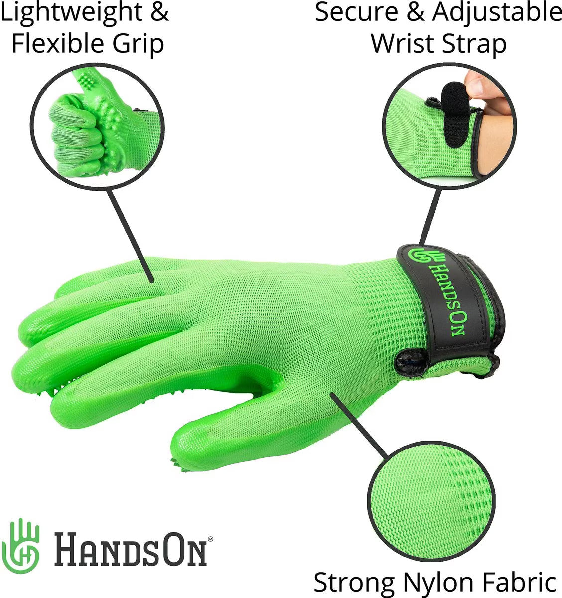 HandsOn All-In-One Pet Bathing & Grooming Gloves