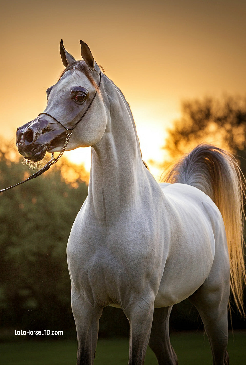 Elegant Horse Satin Poster for Home Décor, Equestrian Art, Horse Lover Gift, Wall Art, Equine Décor