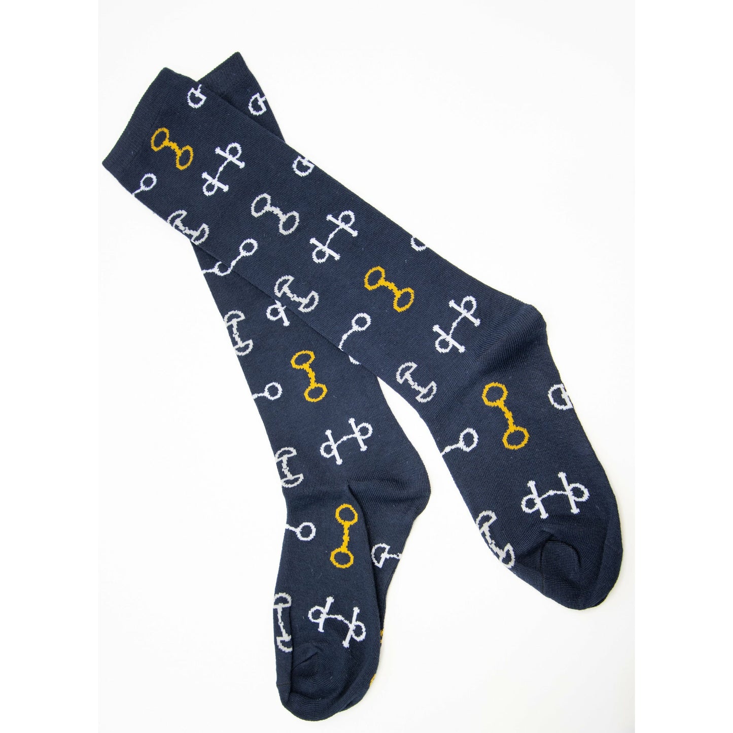 Snaffle Bit Ladies' Knee Socks - One Pair - Navy Blue